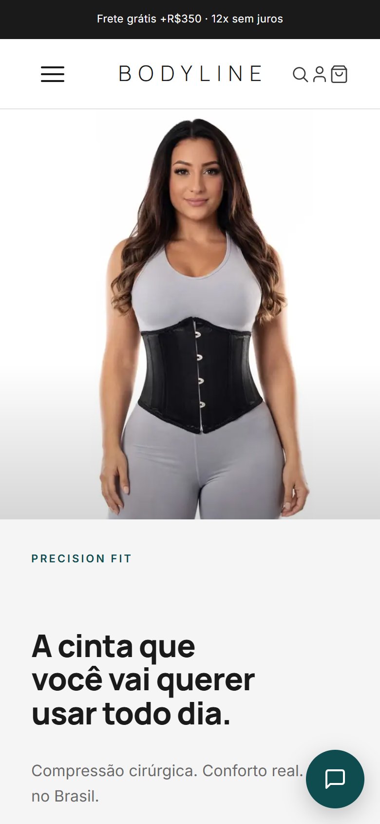 Loja Bodyline no celular